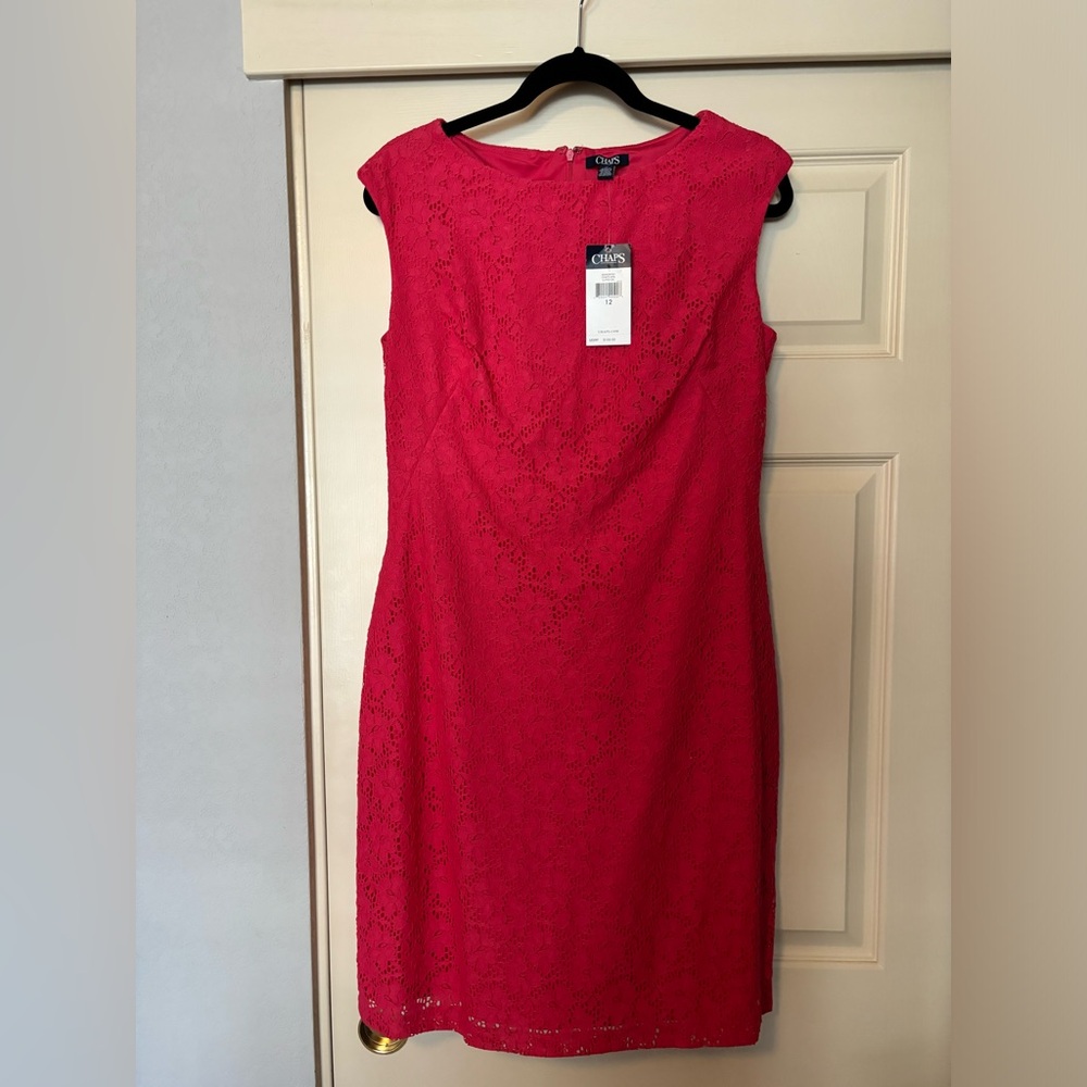 🌸 n/w tags, beautiful dress Chaps size 12 lined lace look.
